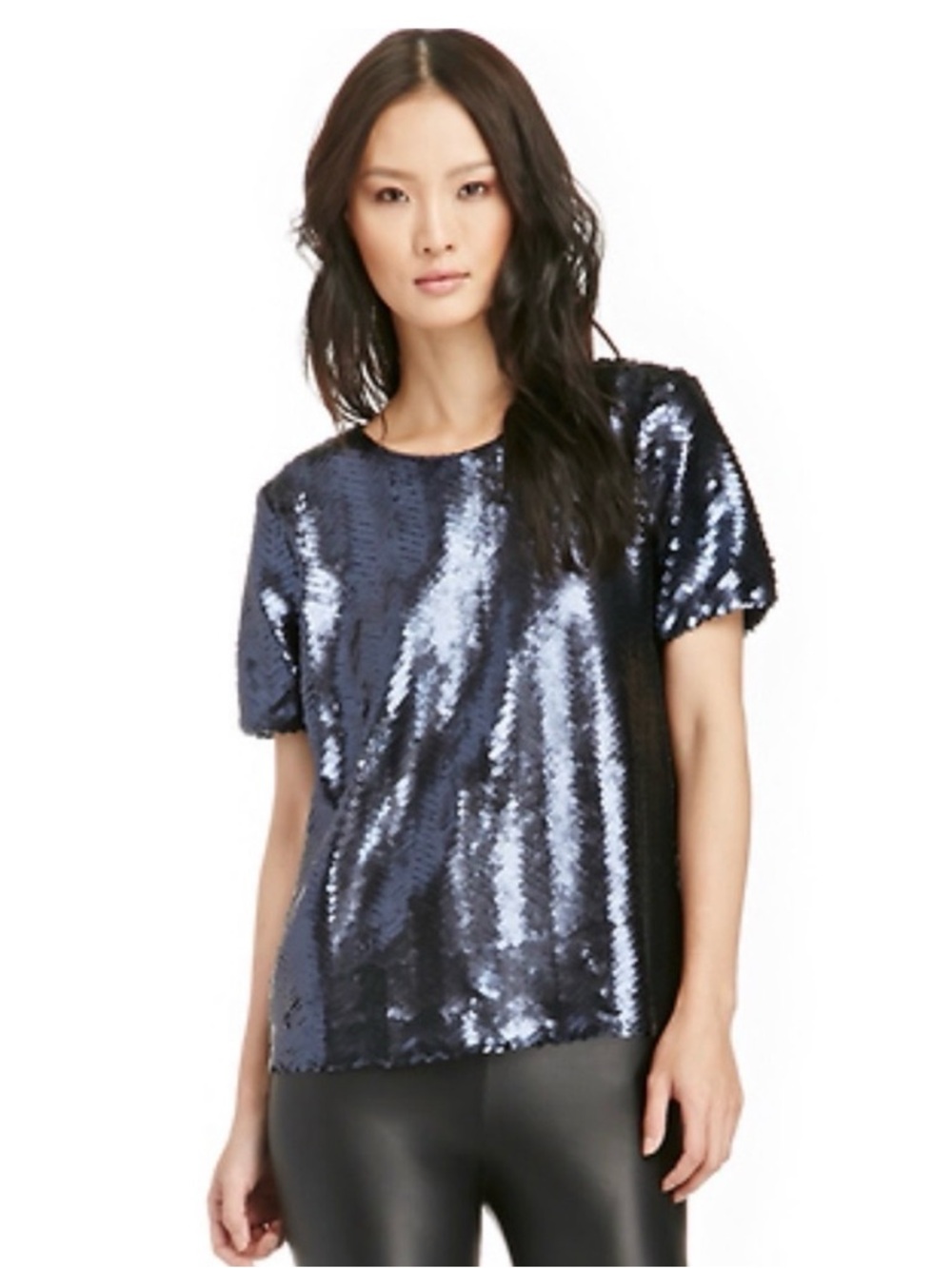 J.O.A. Royal Blueish/Purple Short Sleeve Top